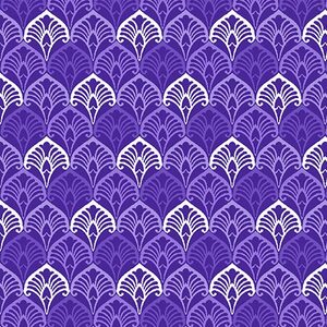 Lavender Fields, Avril Deco Dark Purple, Cotton Fabric 110cm Wide (0183-3766)
