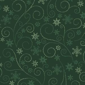 Winter Elegance Swirling Frost GREEN 110cm Wide Cotton Fabric (0190-3644)