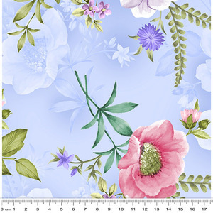 Spring Breeze, Garden Blue, Cotton Fabric 110cm Wide (0202-8605)
