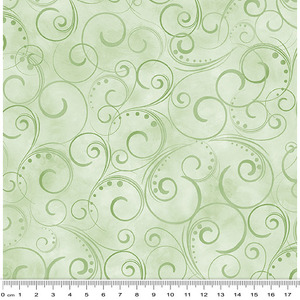 Spring Breeze, Breezy Scroll Sage, Cotton Fabric 110cm Wide (0202-8704)