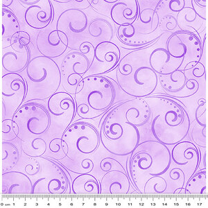 Spring Breeze, Breezy Scroll Lilac, Cotton Fabric 110cm Wide (0202-8706)