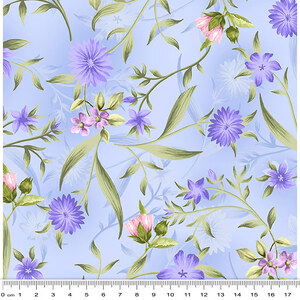 Spring Breeze, Meadow Blue, Cotton Fabric 110cm Wide (0202-9005)