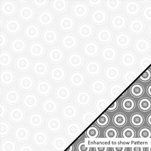 Night &amp; Day 2 Dotty Buttons White 110cm Wide Cotton Fabric 0206/0109