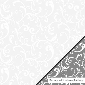 Night &amp; Day 2 Classic Scroll White 110cm Wide Cotton Fabric 0206/0309