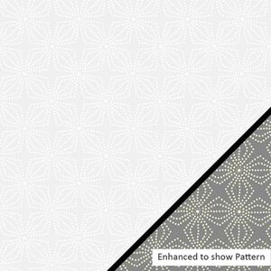 Night &amp; Day 2 Geo Bloom White 110cm Wide Cotton Fabric 0206/0691