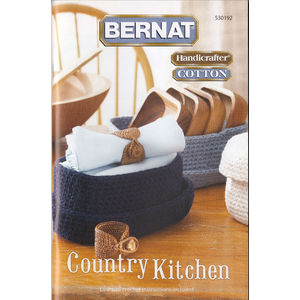 Bernat Crochet Pattern Book, Country Kitchen, Baskets, Cozies Aprons etc.