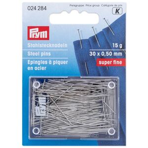 Pins 0.50 x 30mm, Silver-Coloured, 15g pack With Box