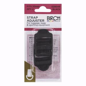 Birch Strap Adjusters 20mm x 2pcs For Bags, Luggage Straps, Camping etc.