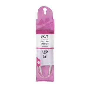 Birch Circular Knitting Needle, 40cm x 4.50mm, Circular Knitting Pins # 031101