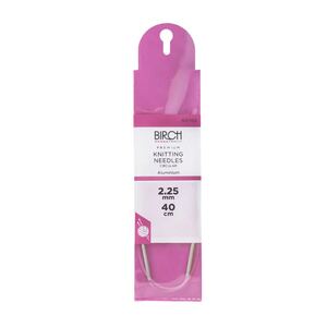 Birch Circular Knitting Needle, 40cm x 2.25mm, Circular Knitting Pins # 031102