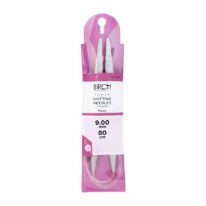 Birch Circular Knitting Needle, 80cm x 9.00mm, Circular Knitting Pins # 031106