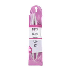Birch Circular Knitting Needle, 80cm x 5.50mm, Circular Knitting Pins # 031107