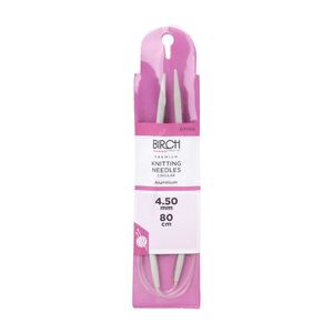 Birch Circular Knitting Needle, 80cm x 4.50mm, Circular Knitting Pins # 031108