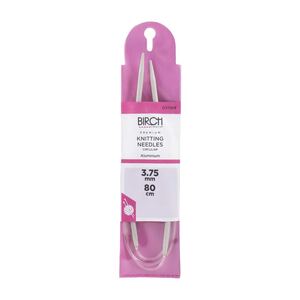 Birch Circular Knitting Needle, 80cm x 3.75mm, Circular Knitting Pins # 031109