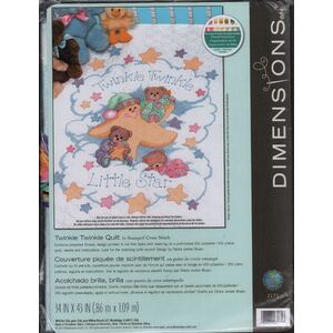 Dimensions TWINKLE TWINKLE Stamped Cross Stitch Quilt Kit, 03171