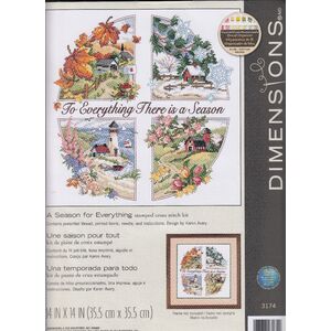 A SEASON FOR EVERYTHING Stamped Cross Stitch Kit 14&quot;x14&quot; (35.5cm x 35.5cm)