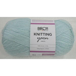 Birch Creative 100% Acrylic Knitting Yarn, 8 Ply 100g Ball (Approx. 270m), MINT