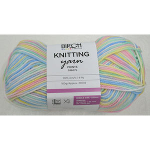 Birch Creative 100% Acrylic Knitting Yarn, 8 Ply 100g Ball (Approx. 270m), BABY PASTEL