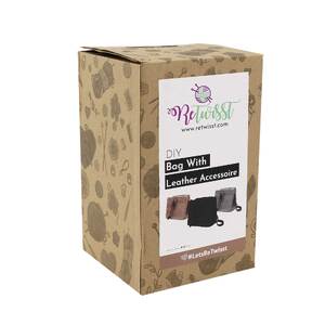 ReTwisst DIY Bag With Leather Accessory Crochet Kit, (Recycled Craft Yarns)