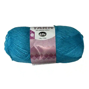 TURQUOISE Classique 100% Acrylic Knitting Yarn, 8 Ply 100g Ball (Approx. 270m)