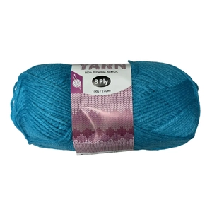TURQUOISE Classique 100% Acrylic Knitting Yarn, 8 Ply 100g Ball (Approx. 270m)