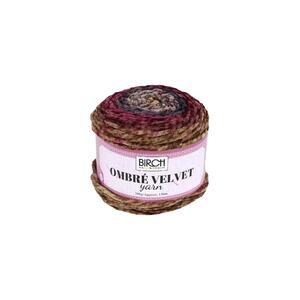BIRCH Yarn OMBRE VELVET, COFFEE ROSE, Gradient Colour 200g/ Approx 150mt