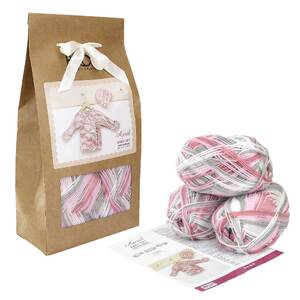 Birch Yarn Baby Knit Kit, April Jacket &amp; Hat Multicolour