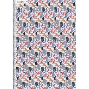 Tana Lawn QUEUE FOR THE ZOO Purple (E) 100% Cotton 136cm Wide per 50cm