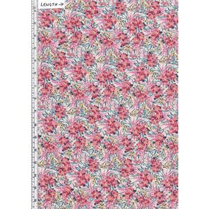 Tana Lawn SWIRLING PETALS (A) Pink 100% Cotton 136cm Wide per 50cm