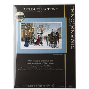 MALEYS GRACIOUS ERA Counted Cross Stitch Kit, 03821 Finished Size: 16&quot; x 10&quot; (41 x 25 cm)