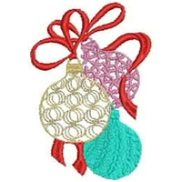 Christmas Decoration Ribbon and Balls Embroidery Design, (041130-xmas-dec2-100)