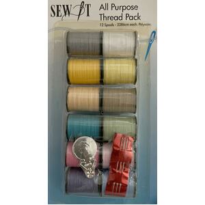 Sew It All Purpose Thread Pack 12 Spool Pack (22.86m each spool)