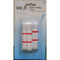 Sew It Elastic Hanks 3 Pack 7mm x 274cm, 13mm x 137cm, 19mm x 91cm