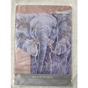 Beutron Cross Stitch Kit, BIG IS BEAUTIFIL 23 x 18cm, 14ct Aida, DMC Cotton