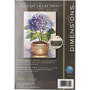 HYDRANGEA IN BLOOM Counted Cross Stitch Kit 12.7 x 17.7cm, 6959 By Dimensions