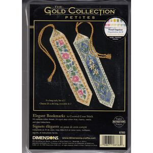 ELEGANT BOOKMARKS Counted Cross Stitch Kit, 9&quot; Long, Set of 2, 6783