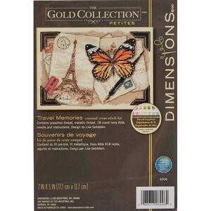 TRAVEL MEMORIES Counted Cross Stitch Kit 17.7 x 12.7cm, 6996 By Dimensions
