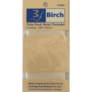 Birch Twin Pack Bead Threader 4 Metres 100% Nylon