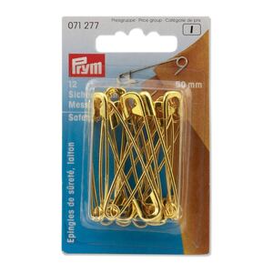 Safety Pins No. 3, 50mm, Gold-Coloured by Prym