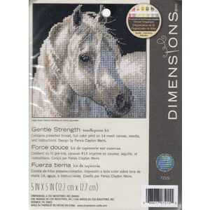 Dimensions Needlepoint Kit GENTLE STRENGTH 5&quot; x 5&quot;, 07215