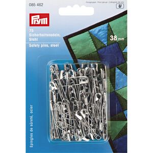 Safety Pins 38mm, Silver-Coloured, 75 Pins by Prym