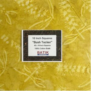 Batik Australia &quot;BUSH TUCKER&quot;, 40 x 10 Inch Fabric Squares - LIMITED STOCK