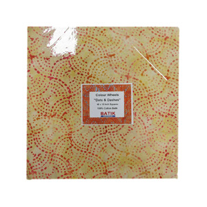 Batik Australia &quot;DOTS &amp; DASHES&quot;, 40 x 10 Inch Fabric Squares - LIMITED STOCK