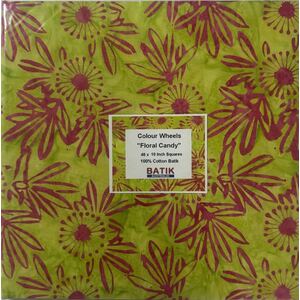 Batik Australia FLORAL CANDY, 40 x 10 Inch Fabric Squares - LIMITED STOCK