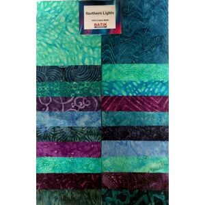 Batik Australia NORTHERN LIGHTS, 40 x 10 Inch Fabric Squares - LIMITED STOCK