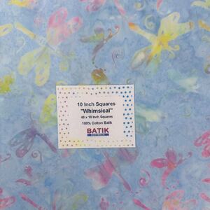 Batik Australia &quot;WHIMSICAL&quot;, 40 x 10 Inch Fabric Squares - LIMITED STOCK
