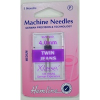 Hemline Klasse Twin Jeans Machine Needle 4.0mm, Sys HAX1, 15X1, 130/705H Pack 1