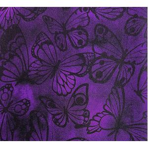 Butterflies VIOLET, 112cm Wide Cotton Fabric 1144D