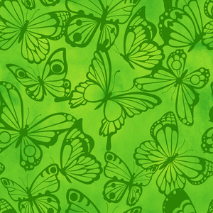 Butterflies LIME, 112cm Wide Cotton Fabric 1144N