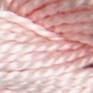 DMC Perle (Pearl) 3 Cotton, #225, ULTRA VERY LIGHT SHELL PINK, (5g) 15m Skein